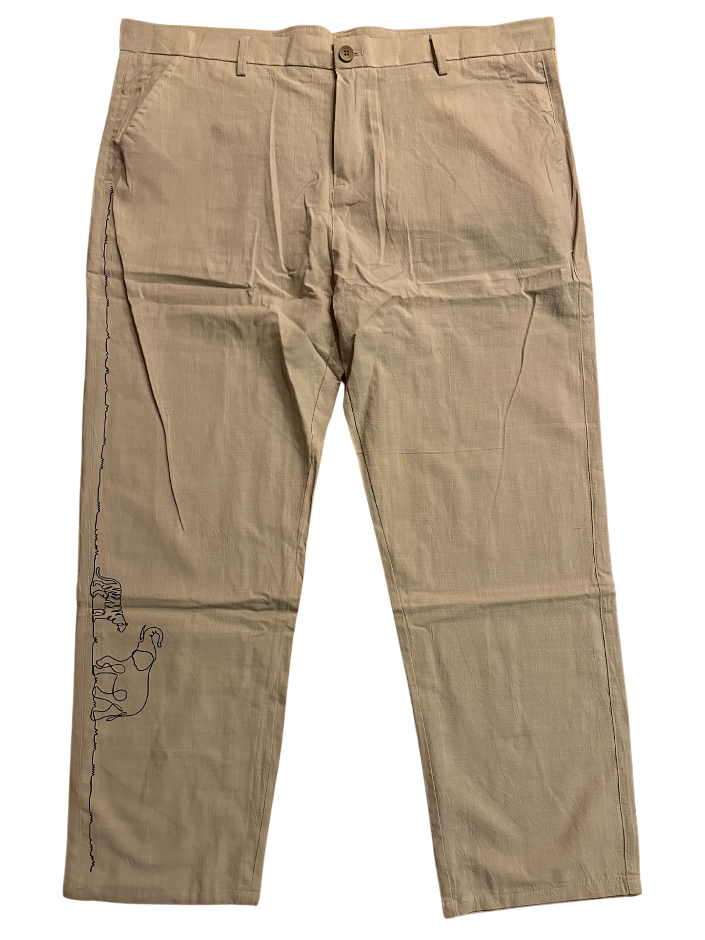 Linen Print Pant  - 'Jungle'